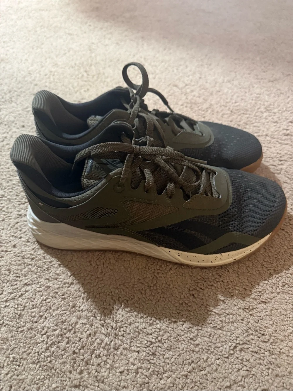Reebok Men's Crossfit Nano X Army Green Gum (Only worn maybe 2 times inside)